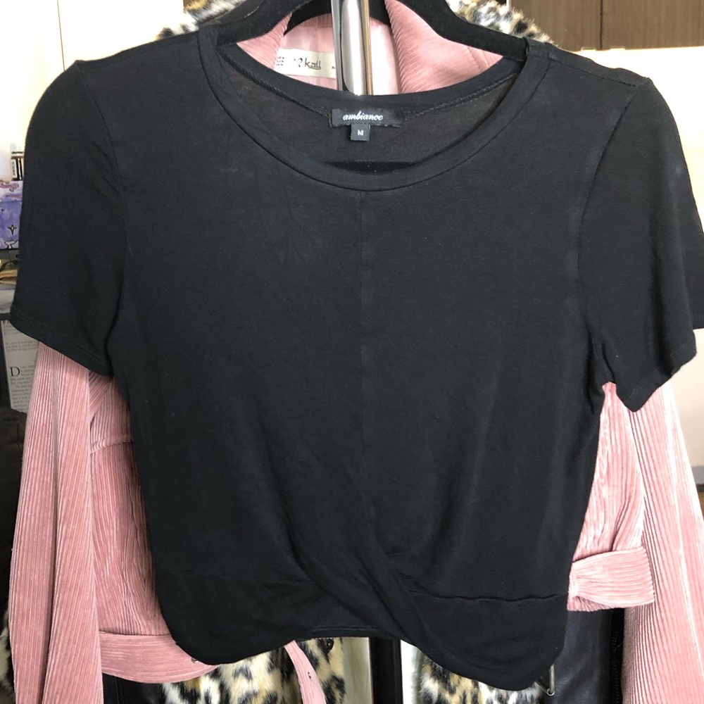 50% off through Friday! Black crop too T-shirt